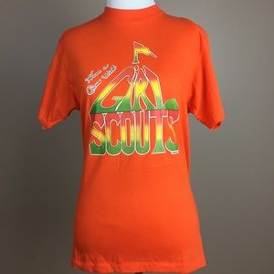 Vintage Circus Orange Retro Girl Scouts T-Shirt